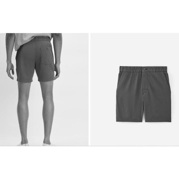 Everlane Uniform The Pull-On Performance Chino Dark Gray Short Men Sz L 34-36 - Picture 4 of 11